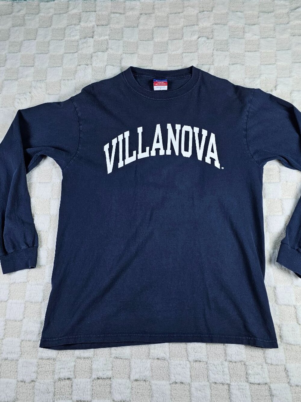 Champion Villanova Wildcats Shirt Mens Large L Navy Long Sleeve College NCAA